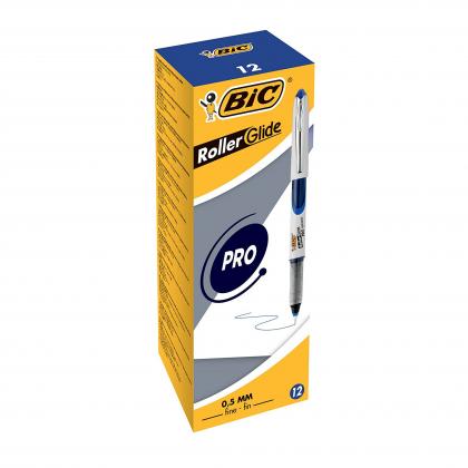 bic-537r-blue-05mm-needlepoint-tip-liquid-ink-roller-pen-assorted-colours-parent-05mm-box-of-12--bicpro05blue