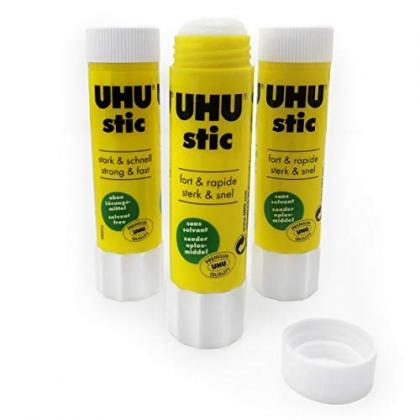 UHU Stic - 0.29 oz / 8.2g Clear Glue Stick - Pack of 3